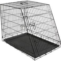 Cage de voiture pour chien Animaux de compagnie Kerbl Cage Pour Chien 76 x 54 x 64 cm Noir Pliable Chenil Animaux Caisse Chat