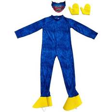 Kids Huggy Wuggy Cosplay Costume Blue