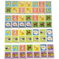 Domino træ Viga Viga Domino i træ, Bondegårdsdyr