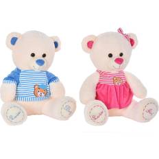 Dkd Home Decor Bjørnebamse Beige Blå Pink Polyester Børns Bjørn (2 enheder)