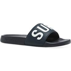 Herren - Rosa Slides Superdry Core Badesandalen - Marineblau