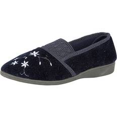 Purple - Women Slippers Zedzzz Mens Fabian Checked Textile Slippers (10 UK) (Navy)