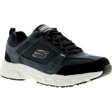 Hombre - Natural Zapatos Skechers Oak Canyon Marino Leather Pu Mesh Black Trim