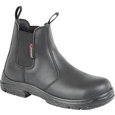 Snøring Chelsea boots grafters Grafter Mens Wide Fitting Safety Dealer Boots (42 EU) (Black)