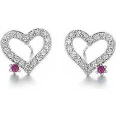 Heart studs Crystal Love Heart Studs Earrings