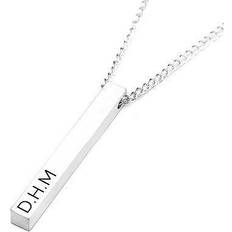 Hombre - Plata Collares Treat Republic Men's Solid Bar Necklace - Silver