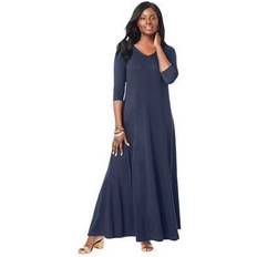 Jessica London Long Dresses Jessica London Plus Women's Double-V Maxi Dress in (Size W)