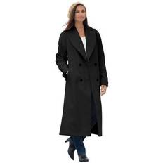 Clothing Jessica London Plus Women's Long Shawl Collar Coat in (Size W) Wool Winter Double Breasted Coat