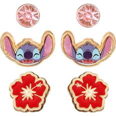 Lilo and Stitch Earring Set - Gold/Multicolour