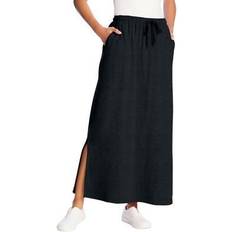 Woman Within Skirts Woman Within Plus Women's Sport Knit Side-Slit Skirt in (Size 26/28)