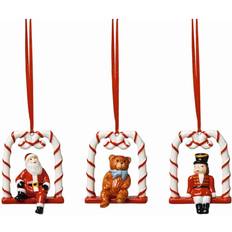 Cristal Accessoires d'intérieur Villeroy & Boch Nostalgic Ornaments Santa On Swing, Set of 3 Décoration de Sapin de Noël