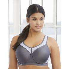 Glamorise Women's High Impact Seamless Sports Bra Underwire, Gray
