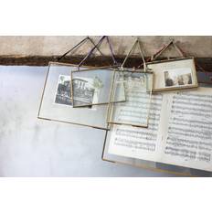 Nkuku Kiko Antique Brass Glass Frame Portrait 7 x 5 Photo Frame