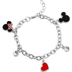 Disney Pulseras Disney Pulsera de Micky & Minnie Mickey und Minnie para Mujer Plateado Standard