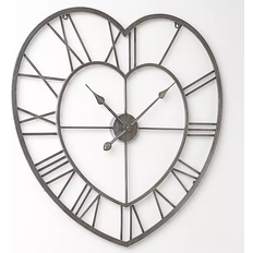 Very Hometime Metal Heart Shaped Wall Wall Clock