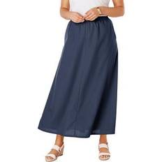 Jessica London Skirts Jessica London Plus Women's Linen Maxi Skirt in (Size W)