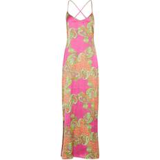 Best_rated Dresses LTS Tall Paisley Print Satin Slip Cami Dress - Pink