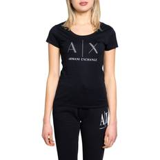 Armani Exchange T-shirt Slim Fit Cotone Pima - Strass