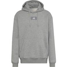 adidas Essentials Feelvivid Cotton Fleece Drop Shoulder Hoodie - Medium Grey Heather