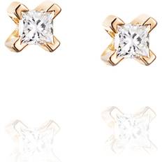 Efva Attling Dolce Hvide Princess Ørering - Guld