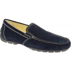 Marrone - Uomo Mocassini Geox Moner Suede - Bleu