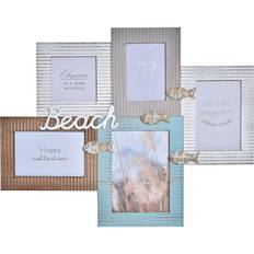 Turkis Rammer Dkd Home Decor Beach Træ Sømand (51 x 2 x 40,5 cm) Ramme