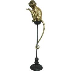 Dkd Home Decor Dekorativ Gylden Metal Harpiks Kolonistil Abe (32 x 21 x 105 cm) Dekorationsfigur