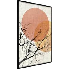 Artgeist med ramme Gloomy Tree Guld 40x60 Plakat