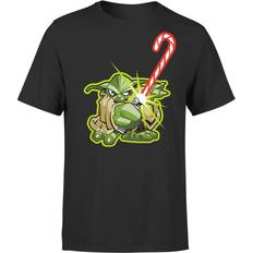 Tops Star Wars Christmas Candy Cane Yoda T-Shirt