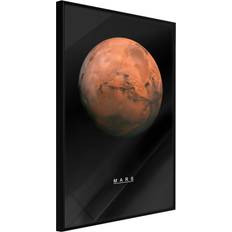 Artgeist med ramme The Solar System: Mars Guld 30x45 Plakat
