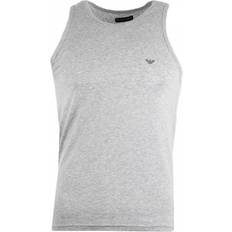 Emporio Armani Herren Tanktop - Grau/Baumwolle Unifarben