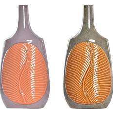 Orange Vases Dkd Home Decor S3031785 Vase 39cm 2pcs