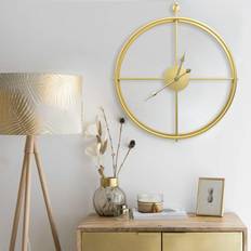Gold Clocks vidaXL Wall Gold 52 cm Iron Wall Clock