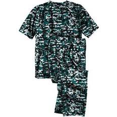 Camouflage - Men Sleepwear Men's Big & Tall Lightweight Cotton Novelty PJ Set by KingSize in Camo (Size 6XL) Pajamas