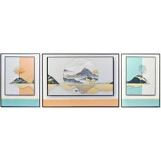 Dkd Home Decor Set of 3 pictures Moutain Modern (200 x 3 x 70 cm) (3 pcs) Wall Decor