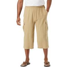 Big & Tall Gauze Cargo Judo Shorts by KingSize in (Size 3XL)