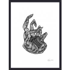 Glass Framed Art Nordal Hand illustration Framed Art 30x40cm