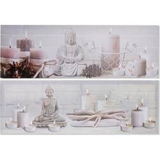 Buddha 30cm Dkd Home Decor Buddha Oriental Tavla 90x30cm 2st