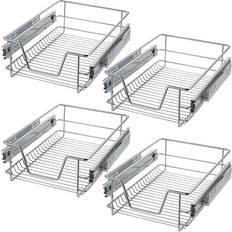 Muebles de Cocina tectake 4 Teleskopschubladen für Küchen- und Schlafzimmerschränke 40 cm