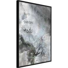 Artgeist med ramme Inspire Someone Sort med passepartout 20x30 Billede