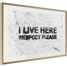 Arkiio Affisch I Live Here, Respect Please [Poster] 30x20 Poster