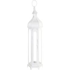 Linternas Dkd Home Decor Crystal Metal White (20 x 17 x 55 cm) Lantern