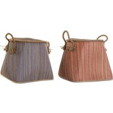 Fibre Opbevaringsbokse Dkd Home Decor Fiber (40 x 40 x 45 cm) (2 enheder) Opbevaringsboks
