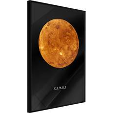 Artgeist med ramme The Solar System: Venus Sort 30x45 Plakat