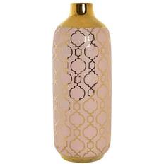 Dkd Home Decor Porslin Rosa Gyllene Orientalisk (15 x 15 x 41,5 cm) Vas