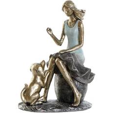 Dkd Home Decor Dekorativ Dame Blå Gylden Harpiks Moderne (13 x 8,5 x 17,5 cm) Dekorationsfigur