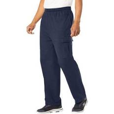 Men - Turquoise Pants Men's Big & Tall Lightweight Jersey Cargo Sweatpants by KingSize in Heather (Size 8XL)