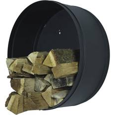 SPINDER DESIGN rund Banshee brændehylde sort stål (Ø60)