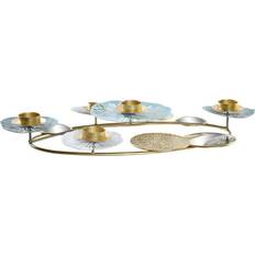 Velas Dkd Home Decor Candelabro Espejo Dorado Metal Menta Nenúfar 54 x 33 x 8 cm Vela