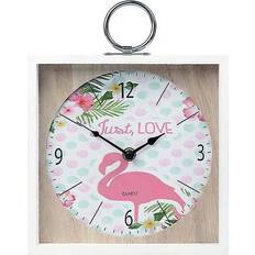 Vaaleanpunainen Seinäkellot BigBuy Home Flamenco Rosa Wall Clock 20cm